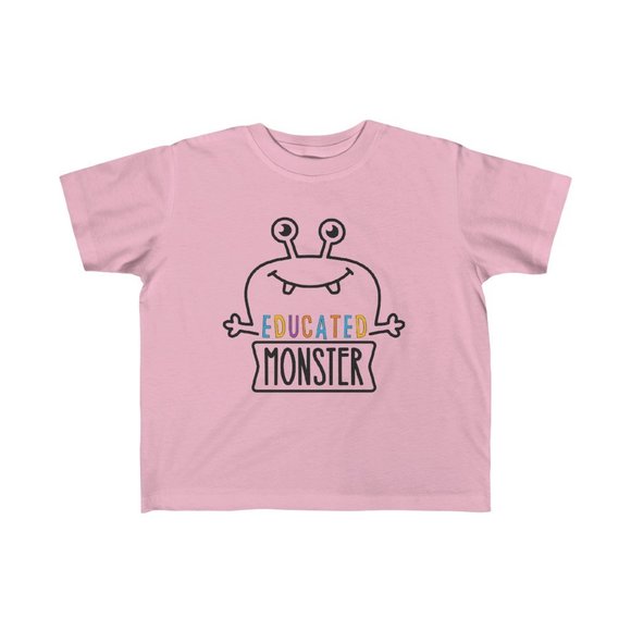 SBC Kid's Educated Monster Short Sleeve Black Tee - Picture 3 of 11